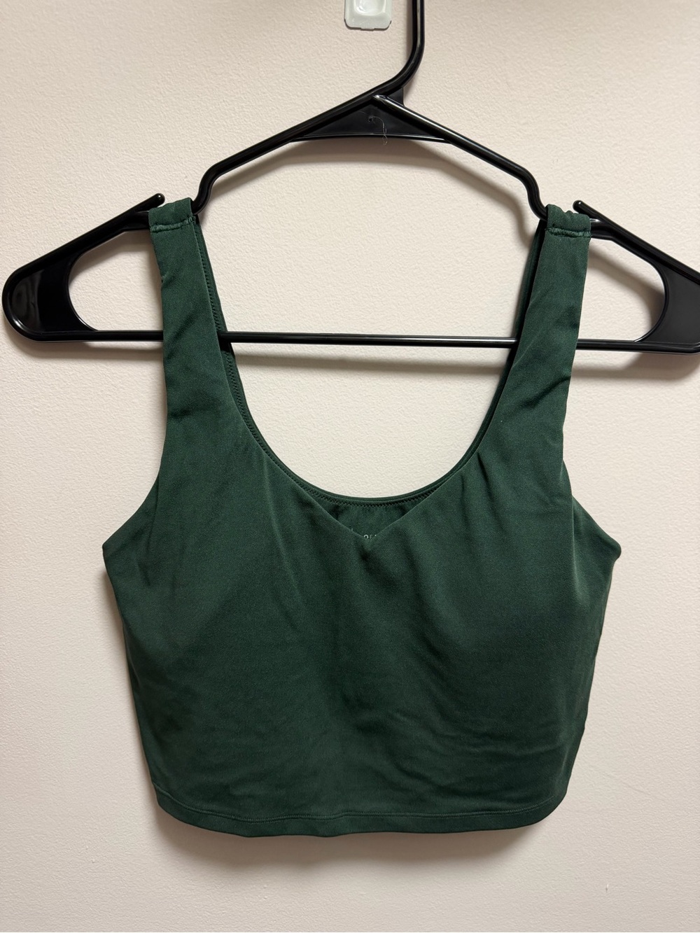aerie Dark Green Scoop Neck Cropped Tank